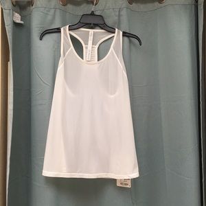 LULULEMON  NEW, SHEER WHITE TANK TOP, SIZE 8.